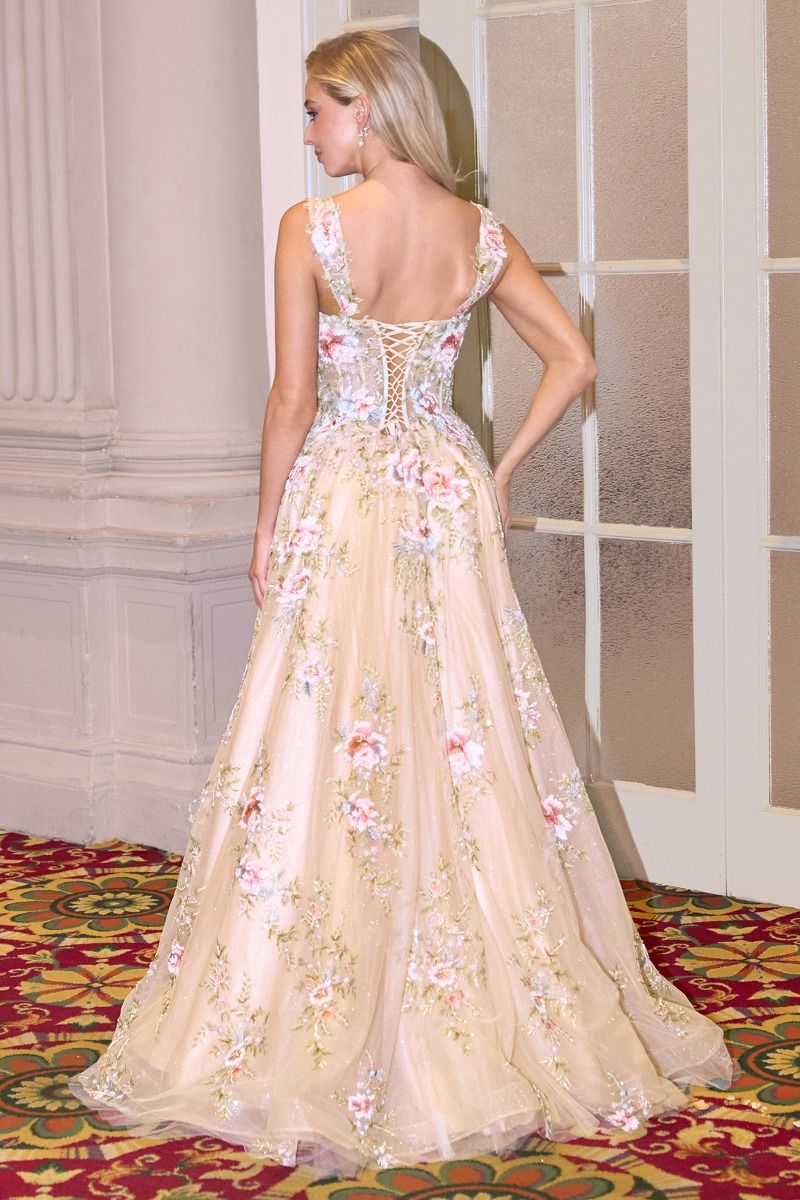 Lace Embellished A-Line Dress
