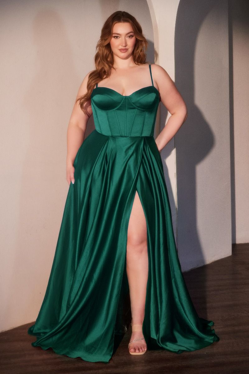 A-Line Satin Bustier Dress