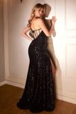 One Shoulder Sequin Gown