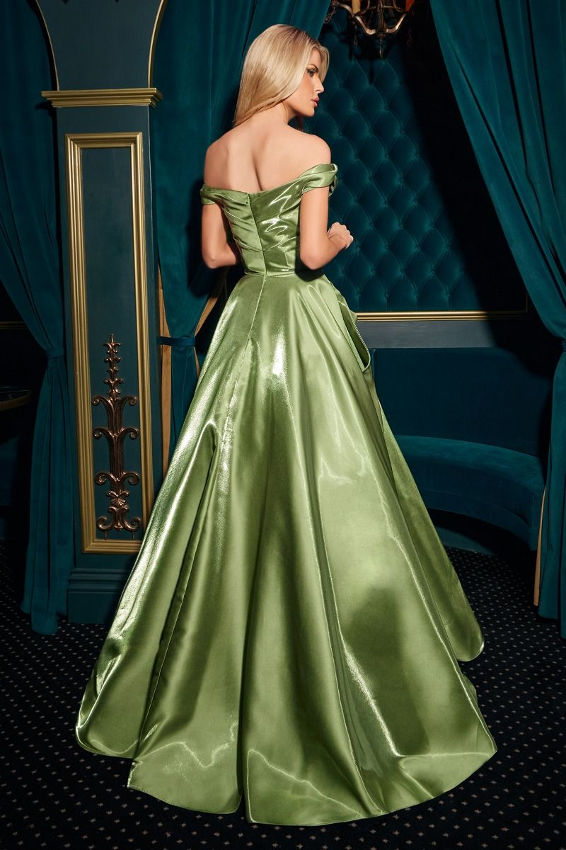Off The Shoulder Satin Bustier Dress