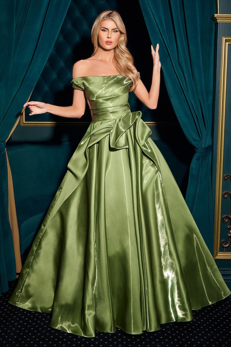 Off The Shoulder Satin Bustier Dress