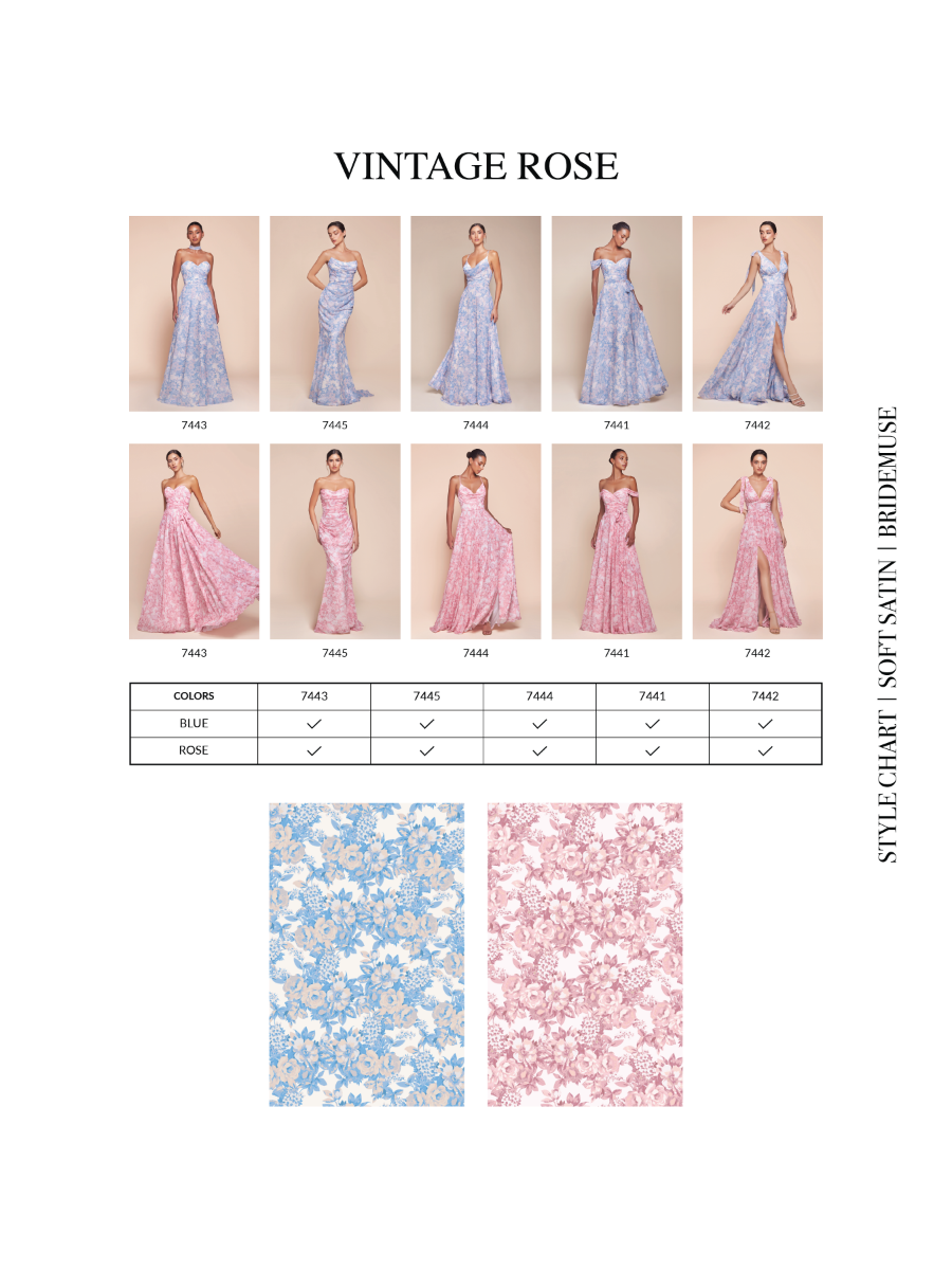 Strapless Floral Printed Soft Satin Dress