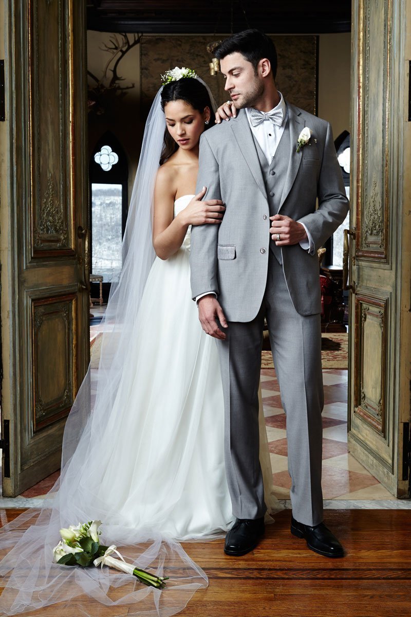 Aspen Heather Grey Suit Jacket Notch (Separates) - Heather