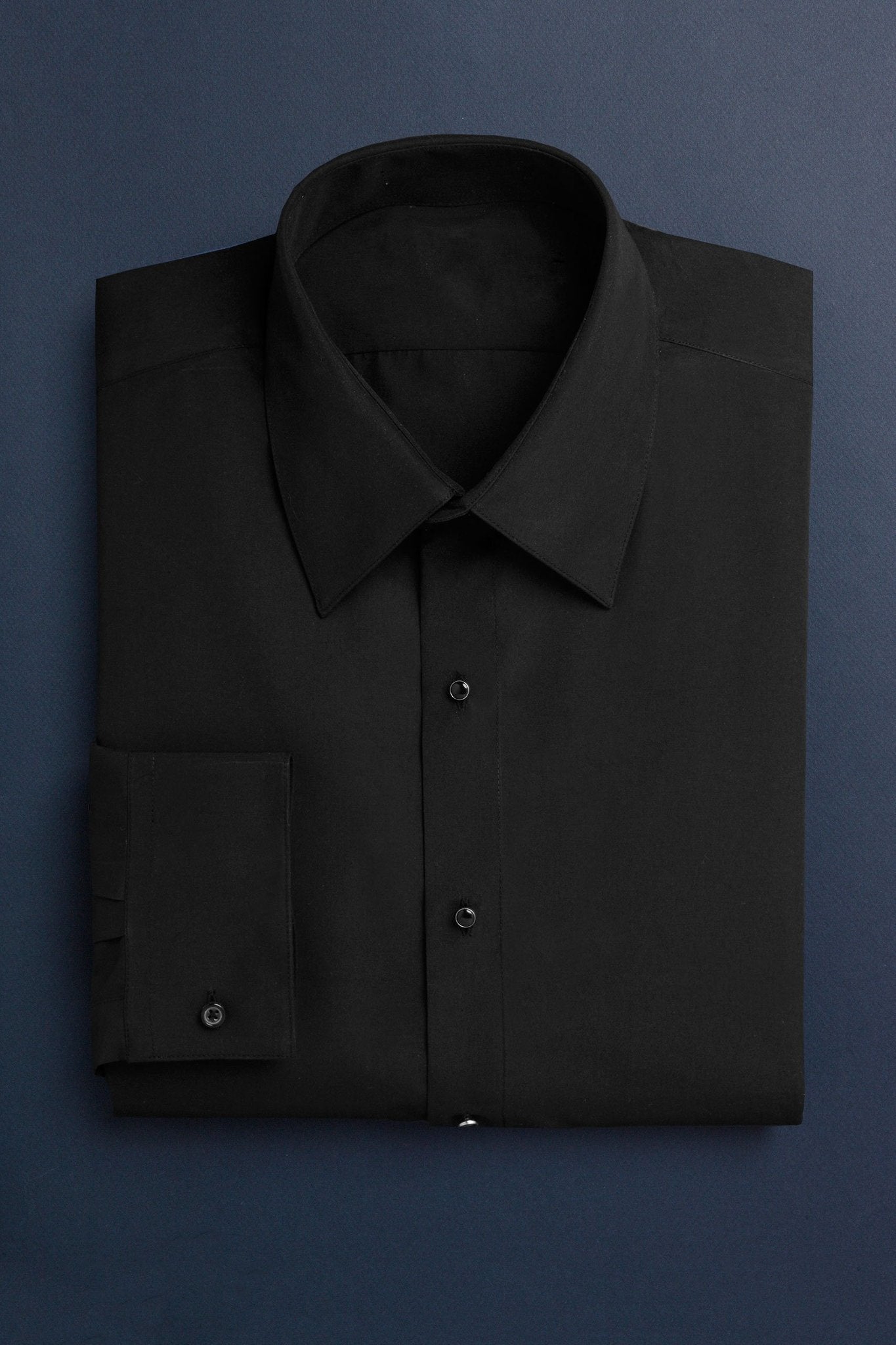 Como Black Laydown Tuxedo Classic Fit Shirt - Camisa
