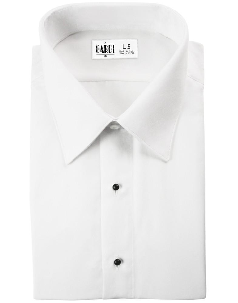 Como Kids White Laydown Tuxedo Shirt - BXS (10-10.5 neck) /