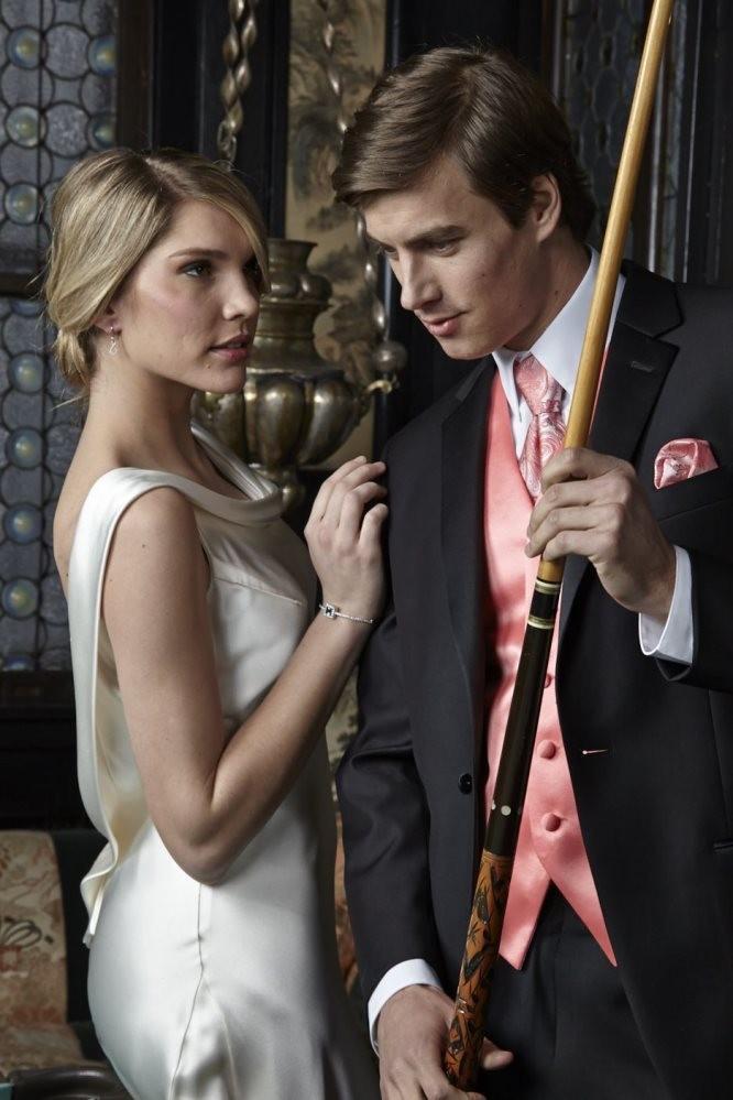 Madrid Black Tuxedo Jacket Notch (Separates) - 34S / Modern