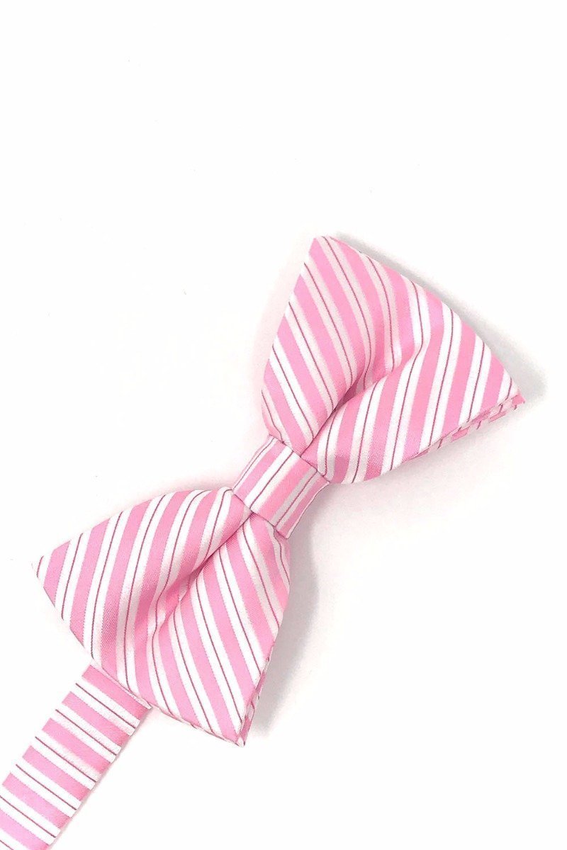 Newton Stripe Bow Tie - Pink - corbatin caballero