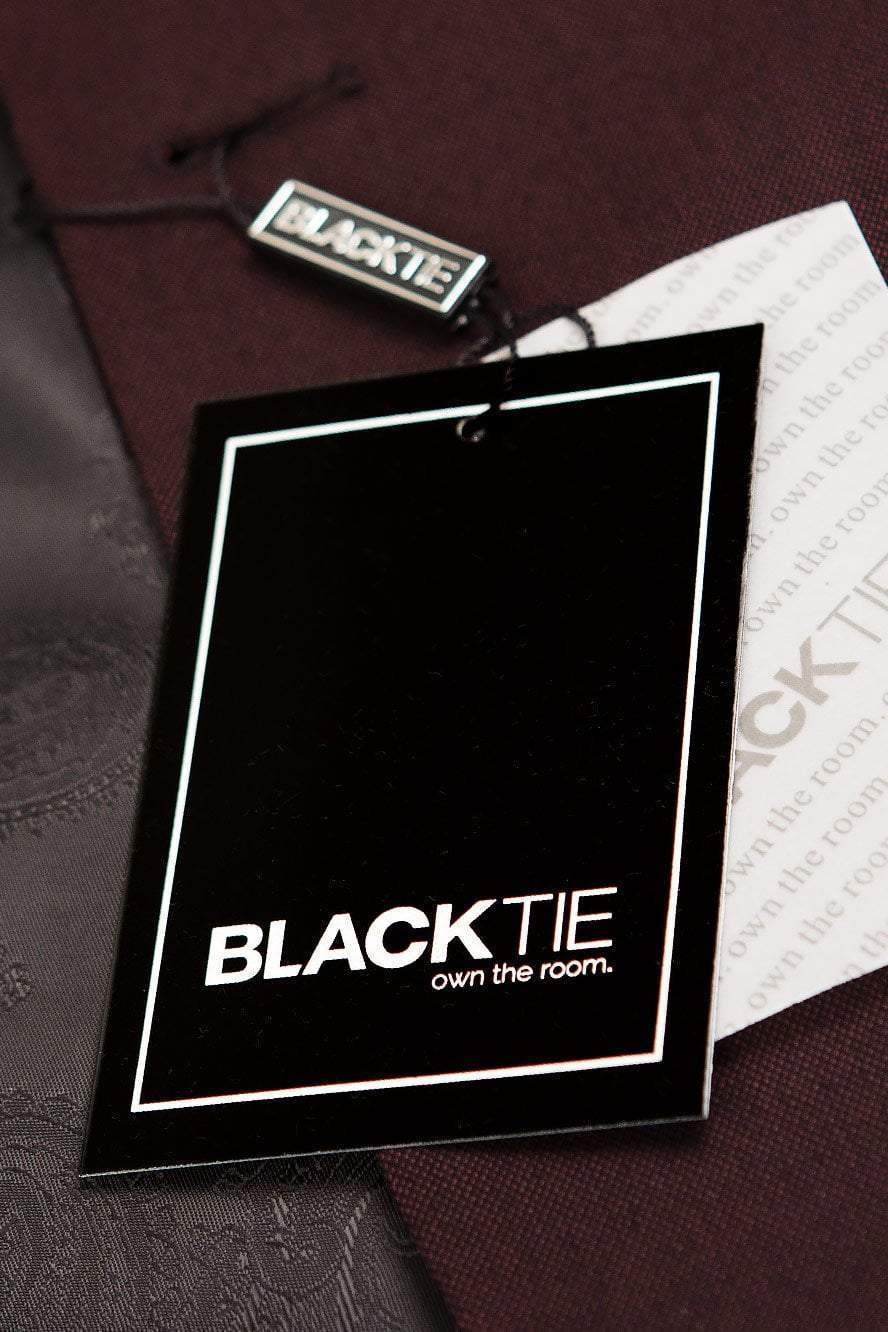 Sebastian Burgundy Pindot Tuxedo Jacket Shawl (Separates) -