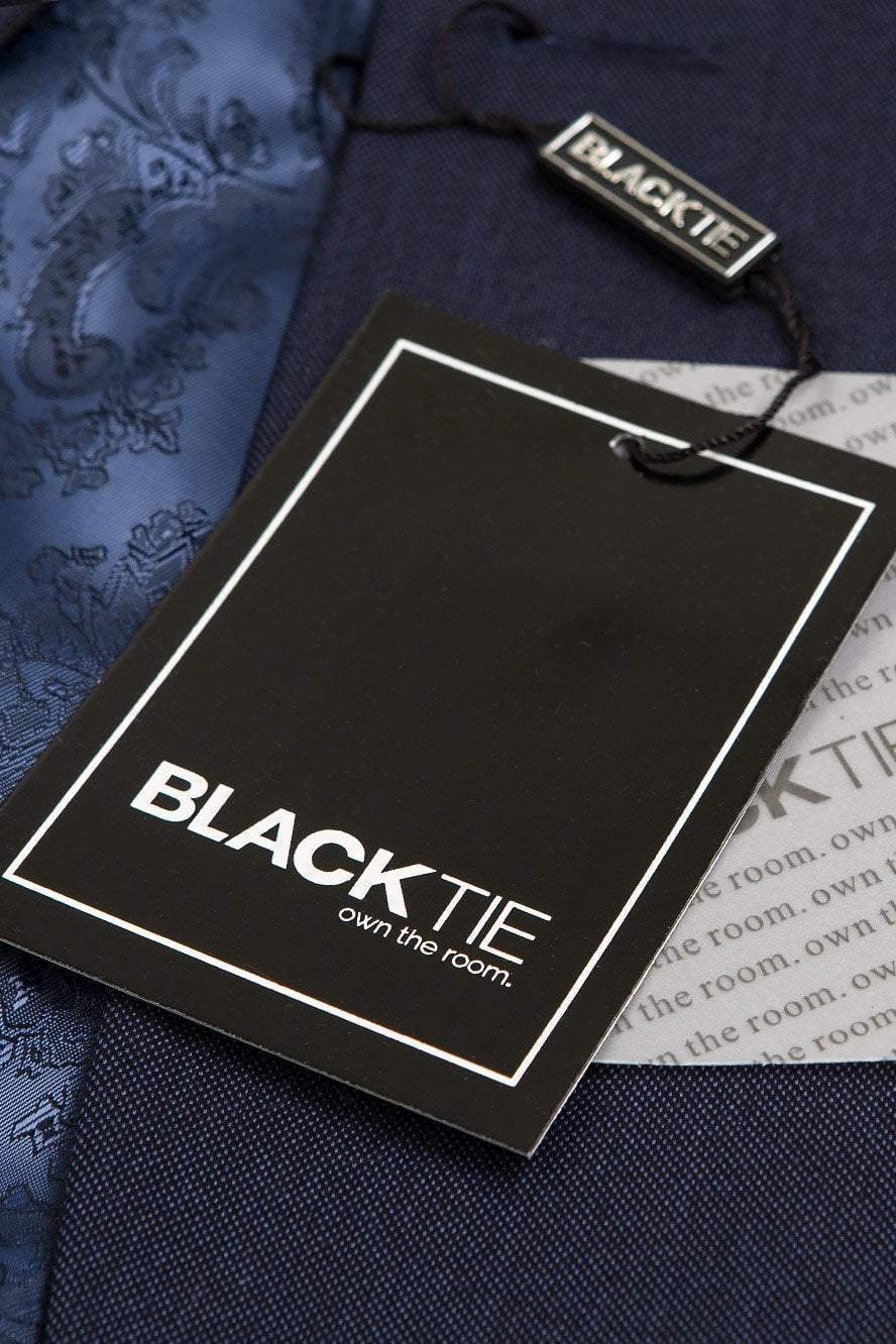 Sebastian Indigo Pindot Tuxedo Jacket Shawl (Separates) -