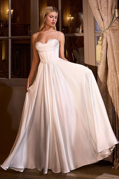 A-Line Wedding Dress With Spaghetti Straps