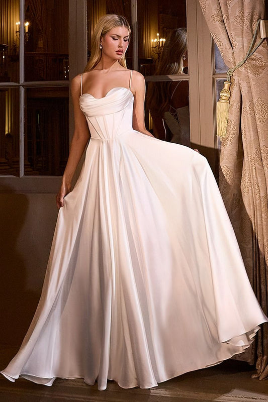 A-Line Wedding Dress With Spaghetti Straps