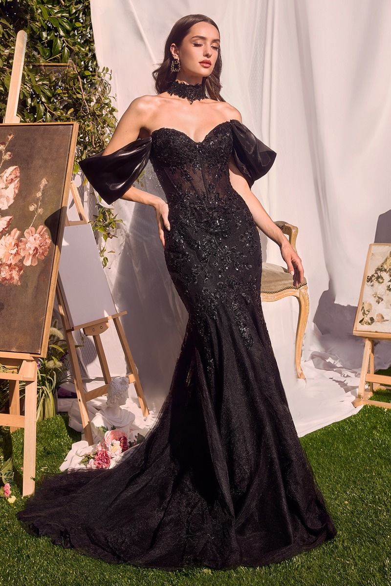 Detachable Wings Mermaid Gown
