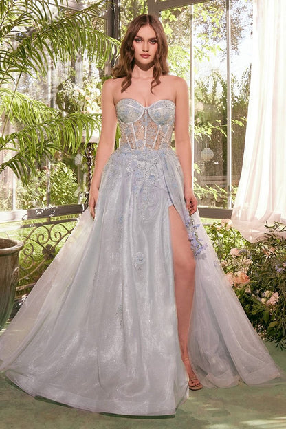 Tulle Daisy Asymmetric A-Line Gown