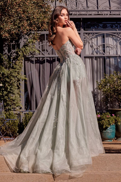 Tulle Daisy Asymmetric A-Line Gown