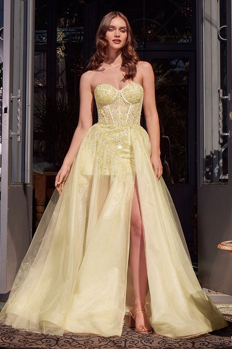 Tulle Daisy Asymmetric A-Line Gown