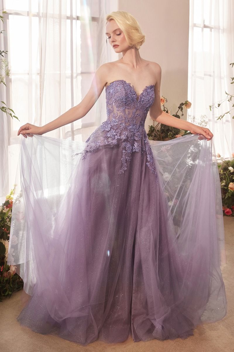 Strapless A-Line Dress & Removable Sleeves