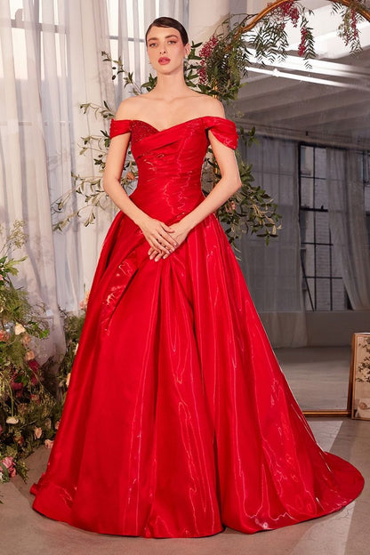 Off The Shoulder Organza Ball Gown