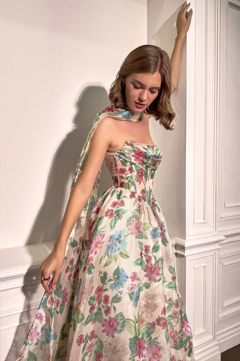 Luxe Satin A-Line Corset Dress