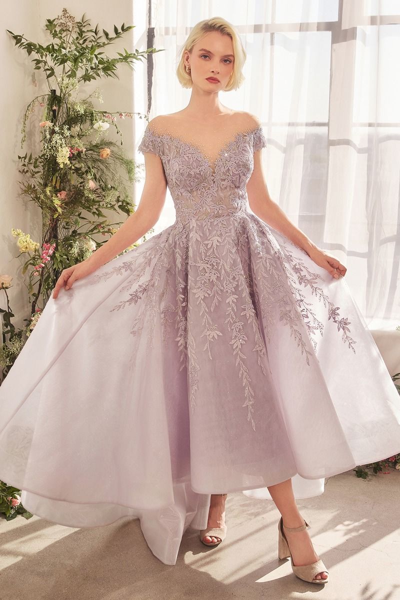 Lavender Story Highlow Hem Gown
