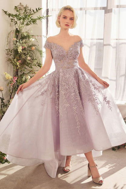 Lavender Story Highlow Hem Gown