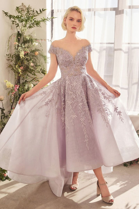 Lavender Story Highlow Hem Gown