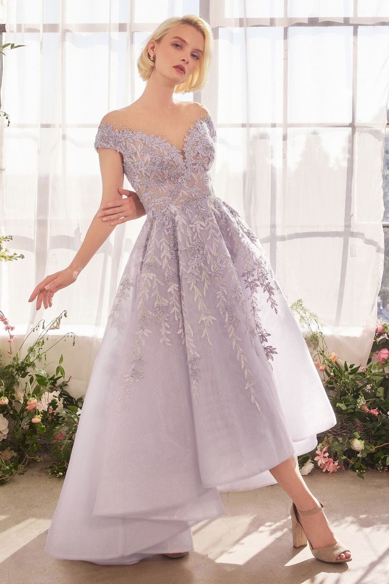 Lavender Story Highlow Hem Gown