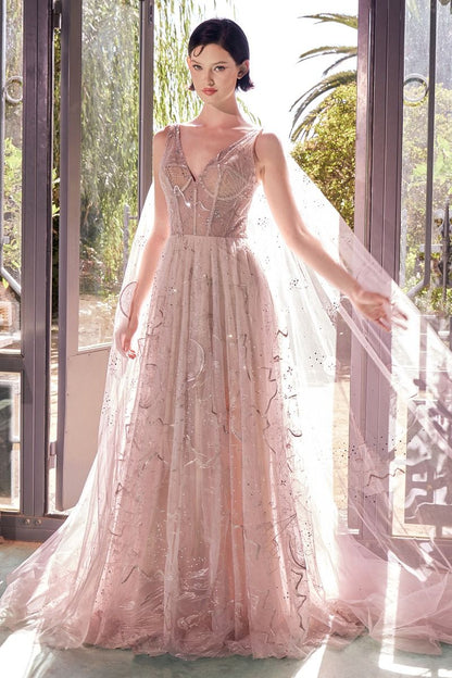 Sun Moon And The Stars Embroidery Gown