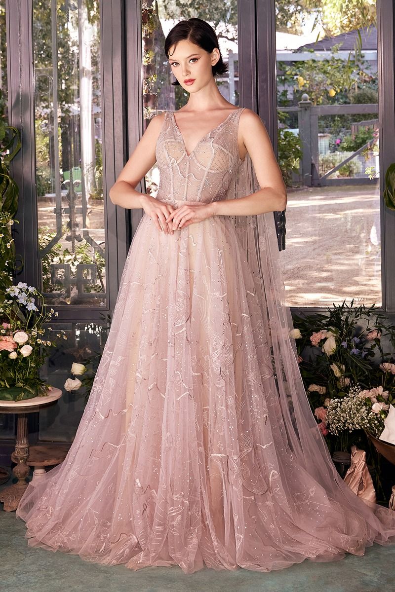 Sun Moon And The Stars Embroidery Gown