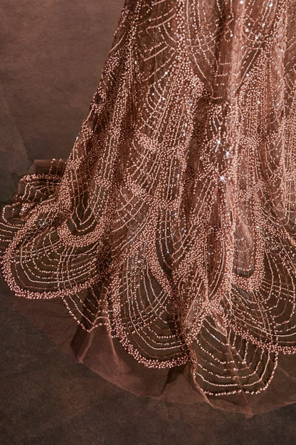 Fully Embellished Fit & Flare Gown