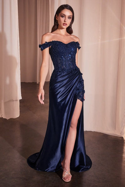 Floral Off The Shoulder Gown