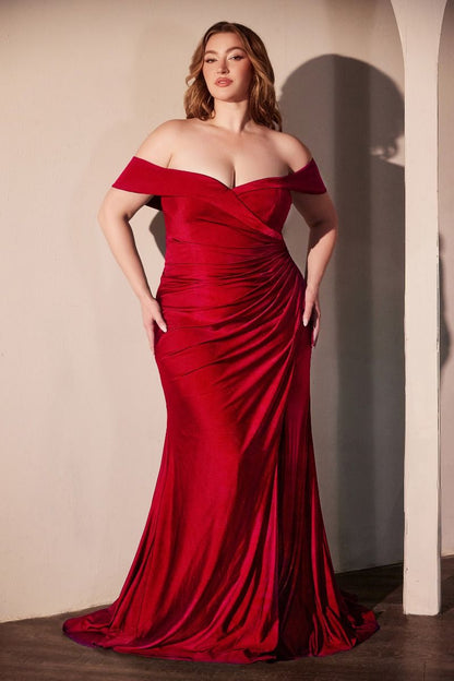 Stretch Spandex Off The Shoulder Curve Dress
