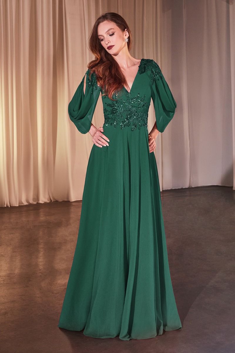 A-Liine Chiffon Modest Gown