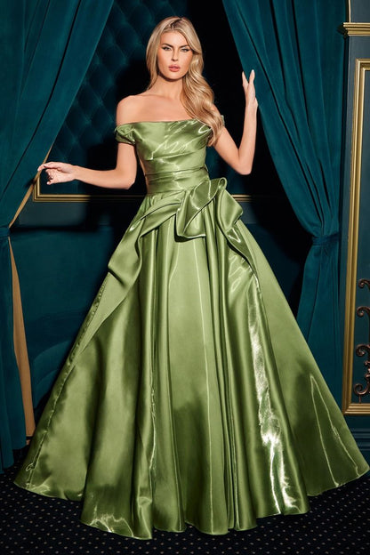 Off The Shoulder Satin Bustier Dress