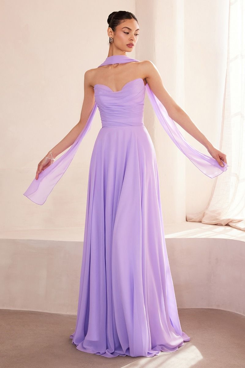Strapless sweetheart neckline A-line dress