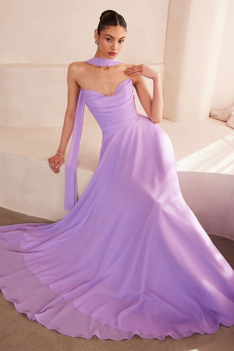 Strapless sweetheart neckline A-line dress