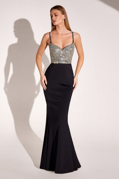Fitted Dress With A Sweetheart Neckline, Spaghetti Straps And A Fully Beaded Bodice