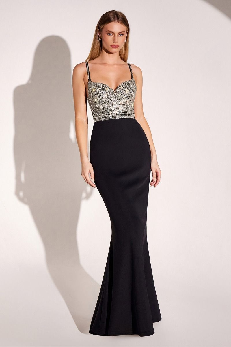 Fitted Dress With A Sweetheart Neckline, Spaghetti Straps And A Fully Beaded Bodice