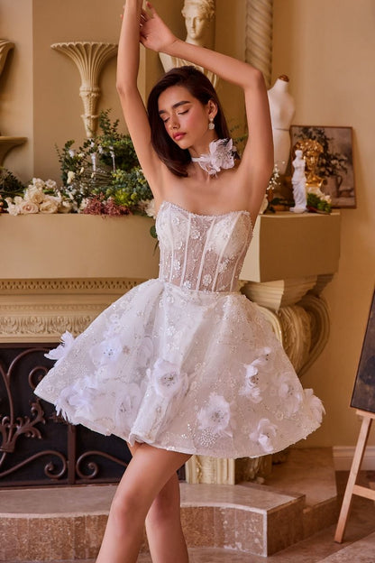 Wedding Midi Dress & Choker