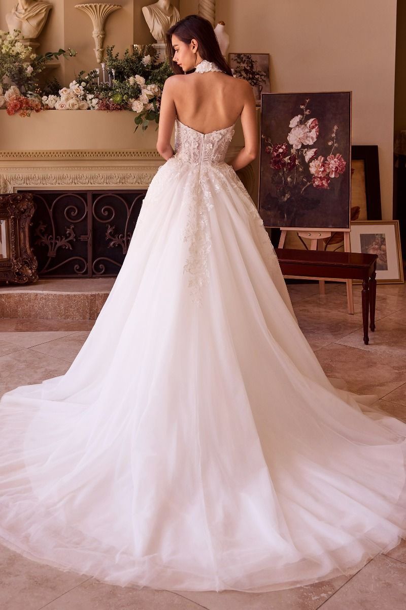 Strapless Lace & Tulle Wedding Ball Gown
