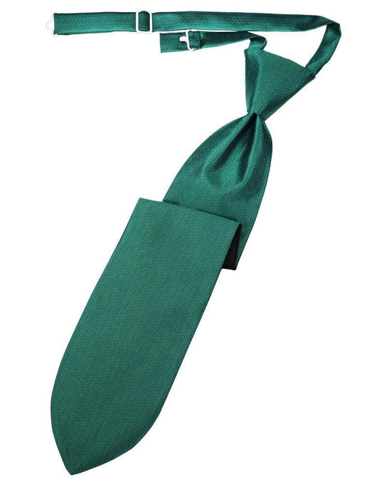 Herringbone Necktie Pre-Tied