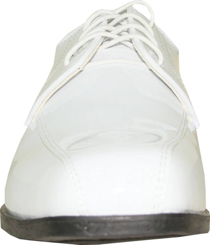 JEAN YVES Men Dress Shoe JY02 Oxford Formal Tuxedo for Prom & Wedding Shoe White Patent