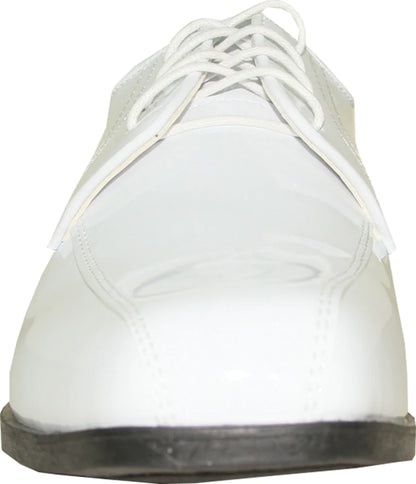 JEAN YVES Men Dress Shoe JY02 Oxford Formal Tuxedo for Prom & Wedding Shoe White Patent