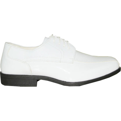 JEAN YVES Men Dress Shoe JY02 Oxford Formal Tuxedo for Prom & Wedding Shoe White Patent