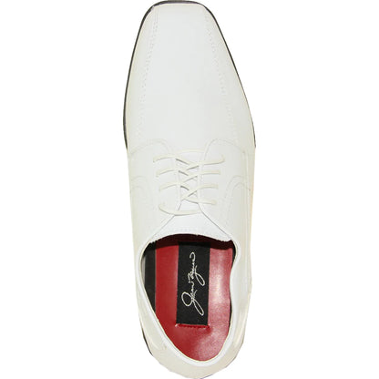JEAN YVES Men Dress Shoe JY02 Oxford Formal Tuxedo for Prom & Wedding Shoe White Patent
