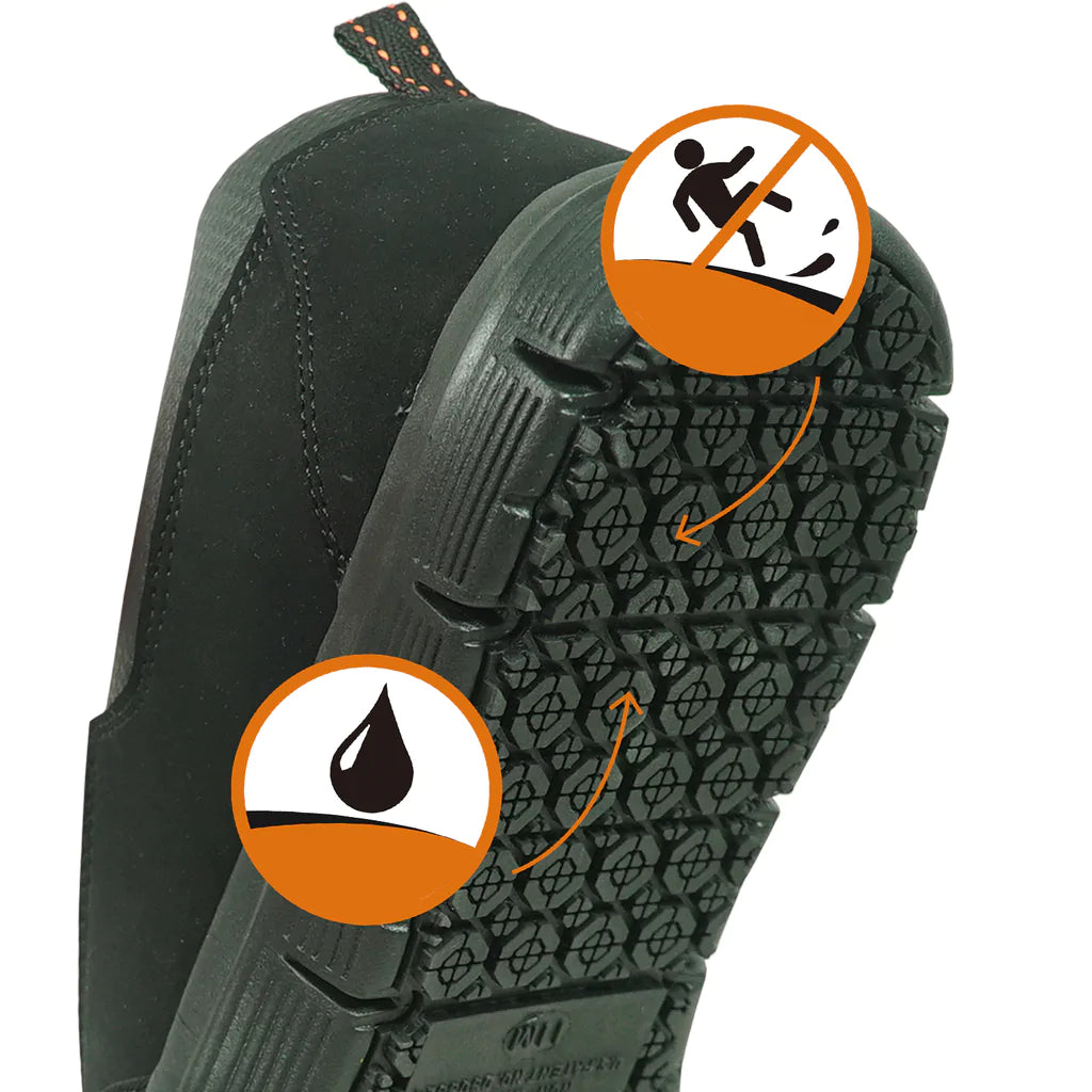 VANGELO Men Slip Resistant Shoe NICK-2 Black