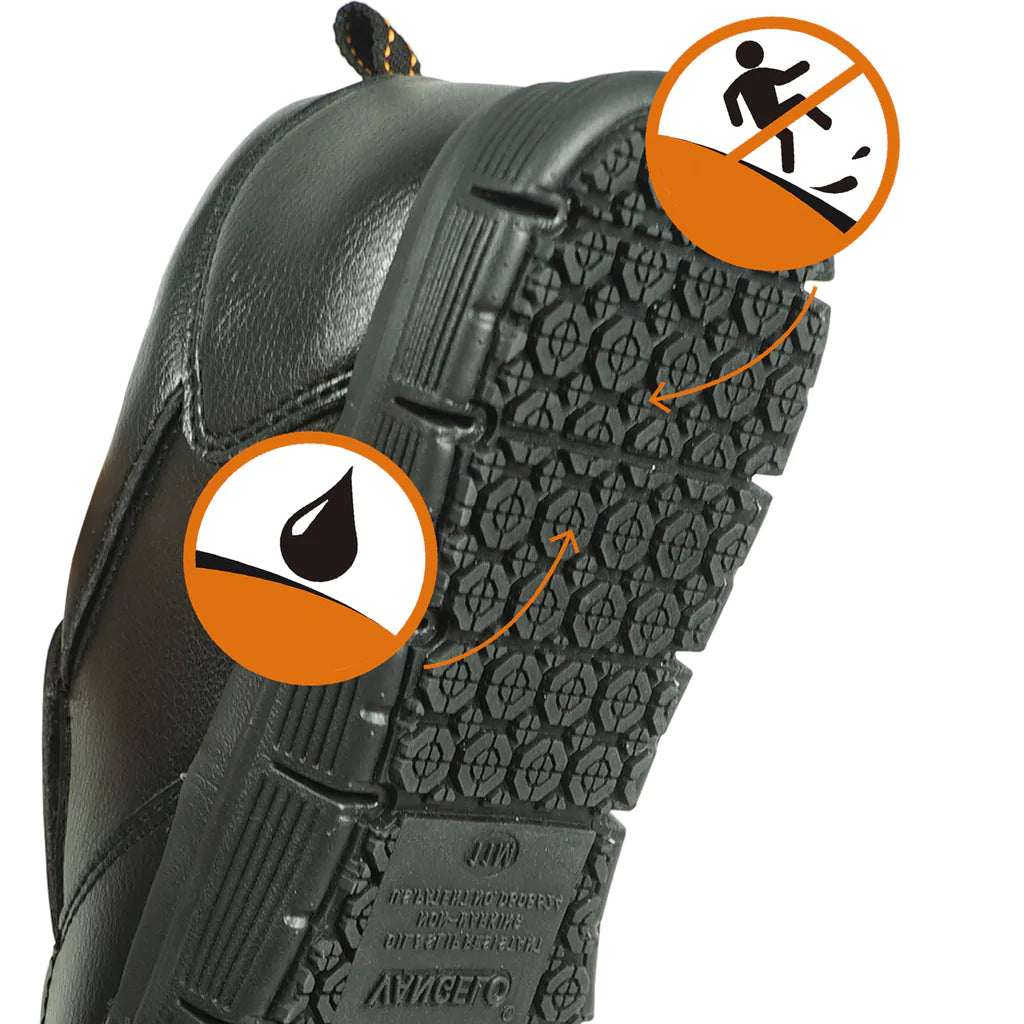 VANGELO Men Slip Resistant Shoe NICK-3 Black