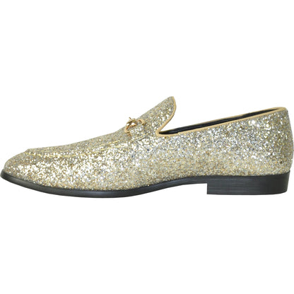 "Bravo" Gold Glitter Tuxedo & Prom Shoes