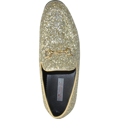 "Bravo" Gold Glitter Tuxedo & Prom Shoes