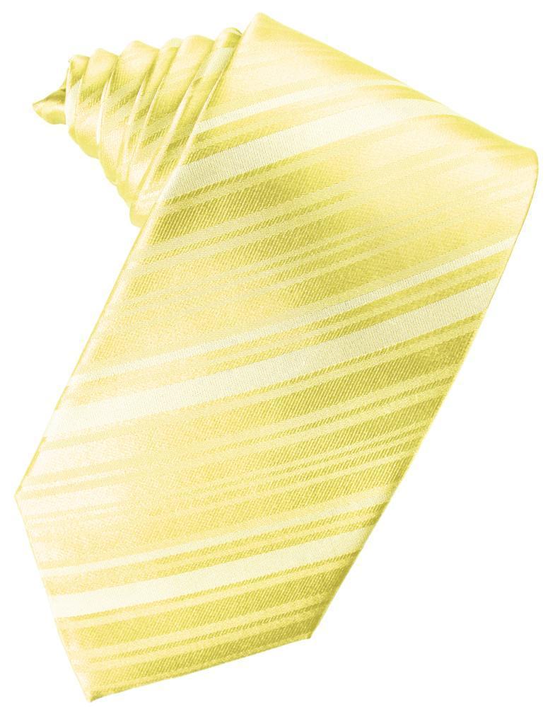 Striped Satin Necktie Self Tie