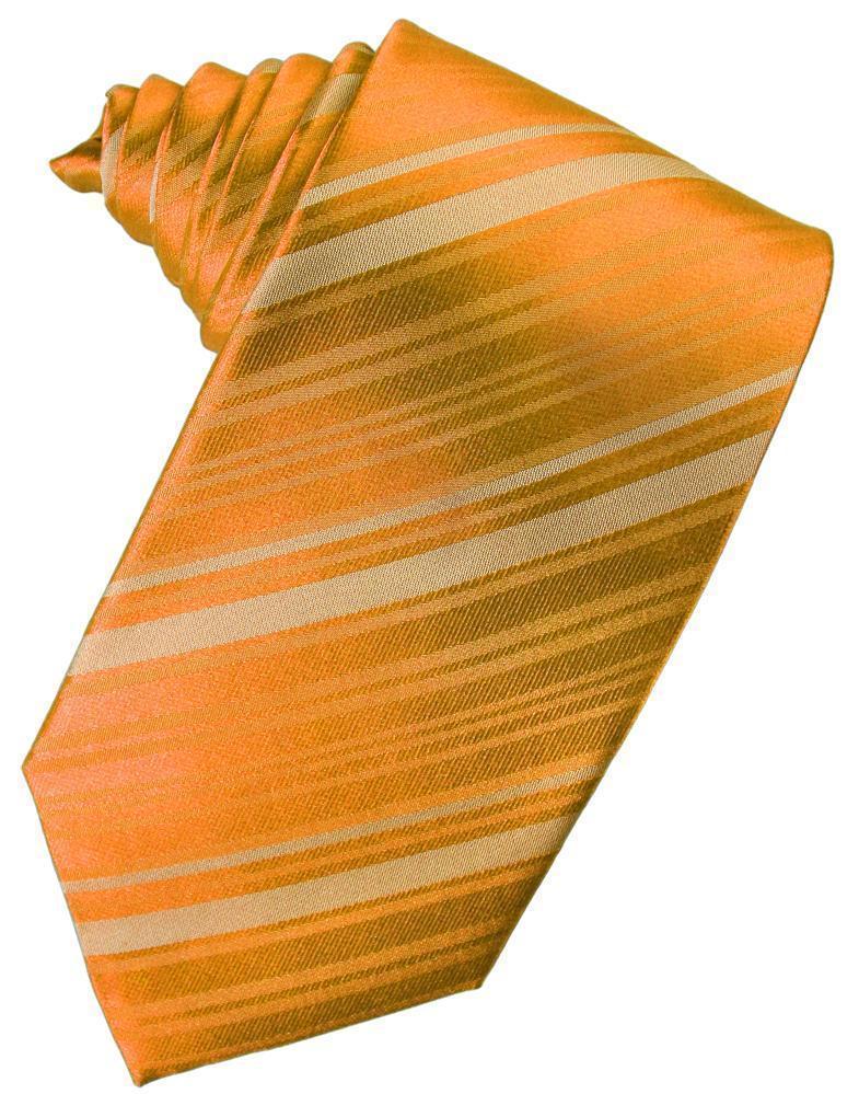 Striped Satin Necktie Self Tie
